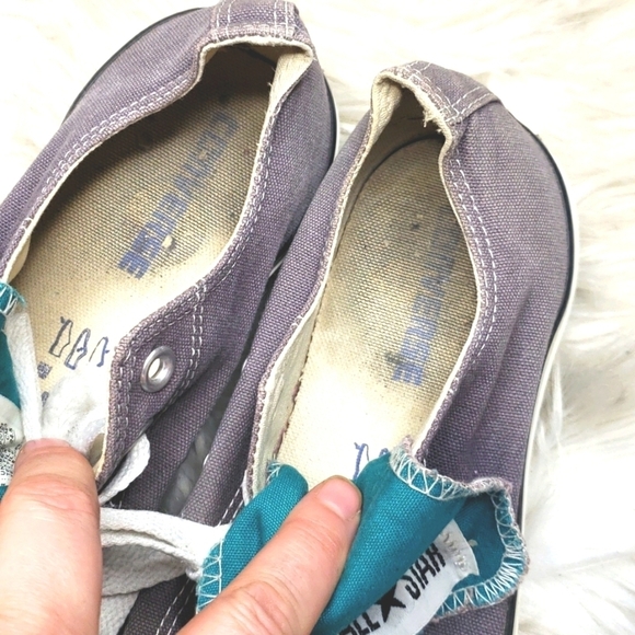 Converse All Star Shoes Snap GreenTongue  6M 8W Gray 132257F Unisex - Picture 5 of 10